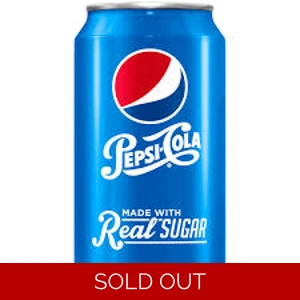 Pepsi Cola Made with Real Sugar Throwback 355ml Can